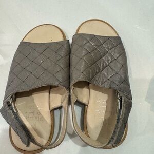 Kids' Gray Woven Sandals